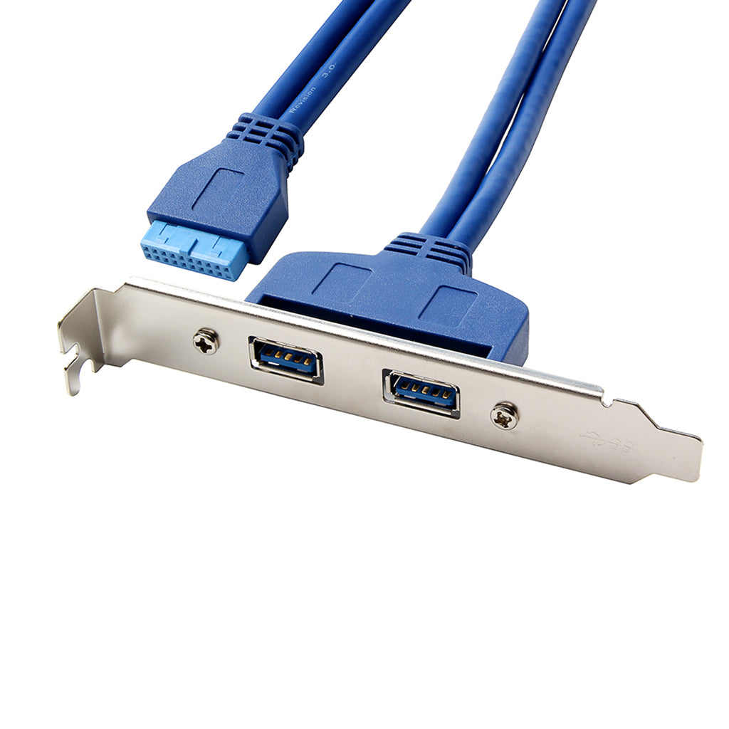 Dual USB 3.0 Type-A Female to Motherboard 20pin Header Cable Adapter