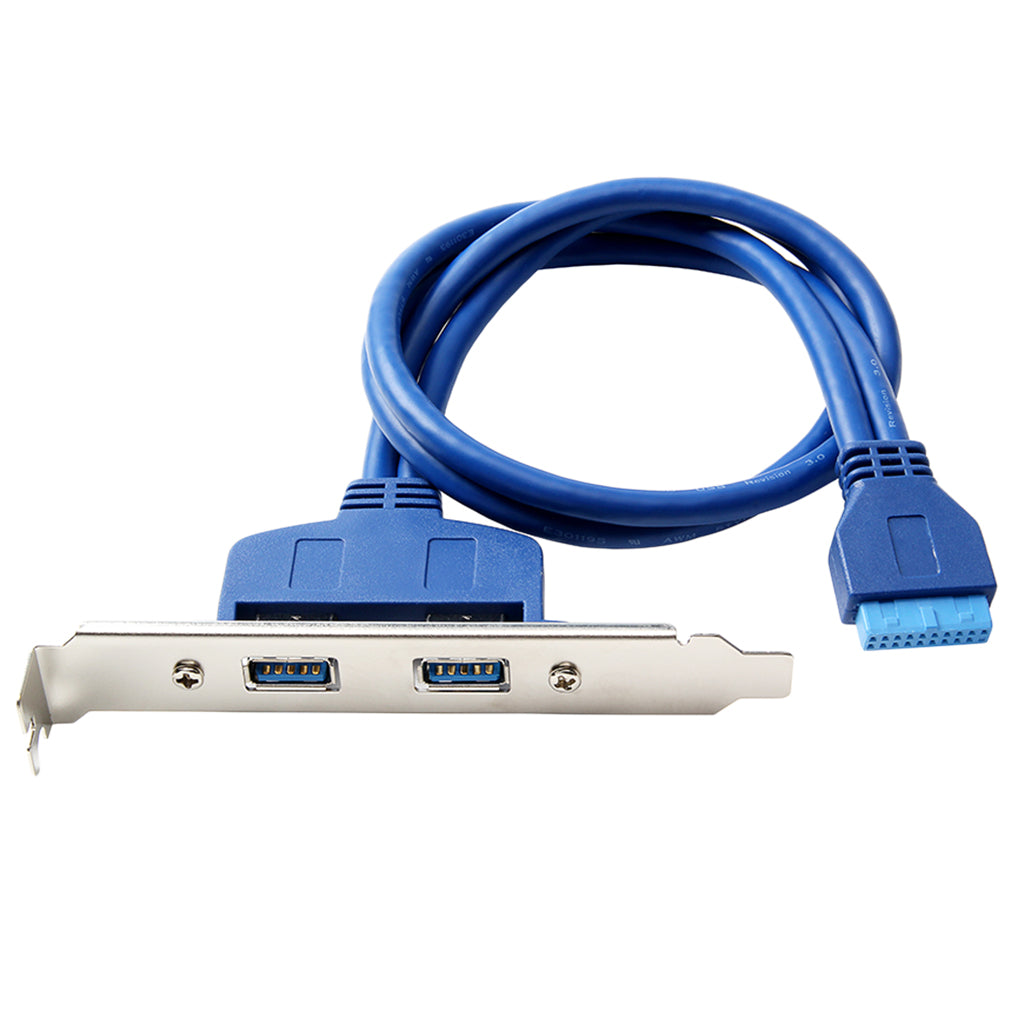 Dual USB 3.0 Type-A Female to Motherboard 20pin Header Cable Adapter