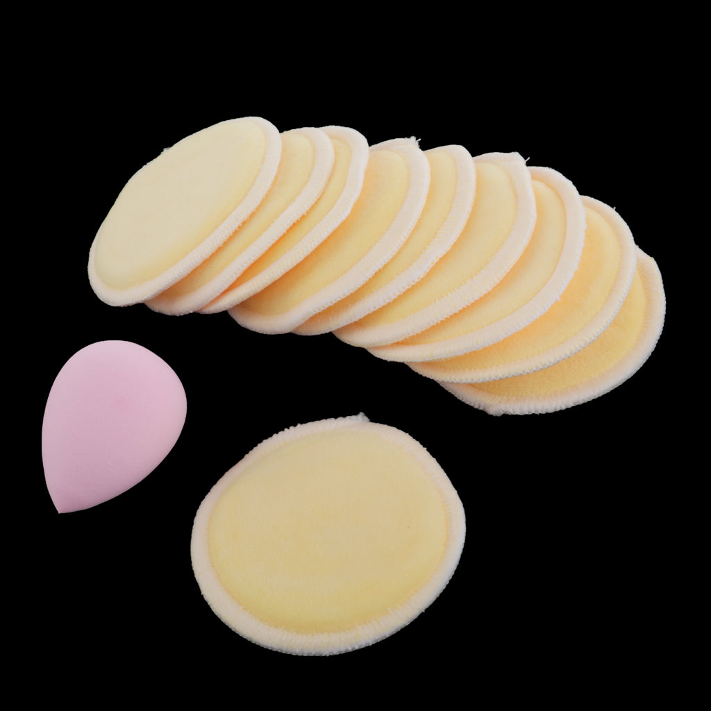 Reusable Makeup Remover Wipes Facial Cleansing Bamboo Cotton Rounds Pads Yellow