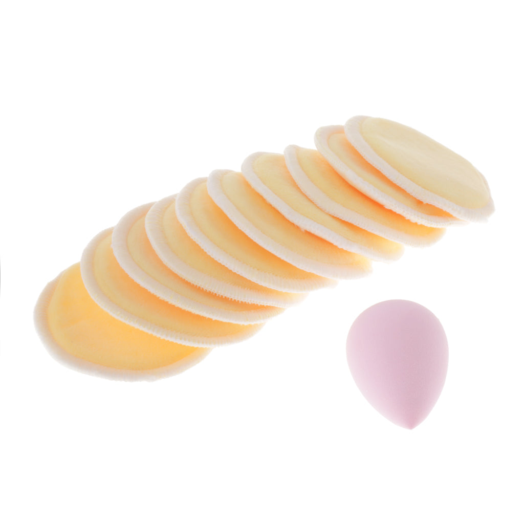 Reusable Makeup Remover Wipes Facial Cleansing Bamboo Cotton Rounds Pads Yellow