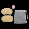 Reusable Makeup Remover Wipes Facial Cleansing Bamboo Cotton Rounds Pads Yellow