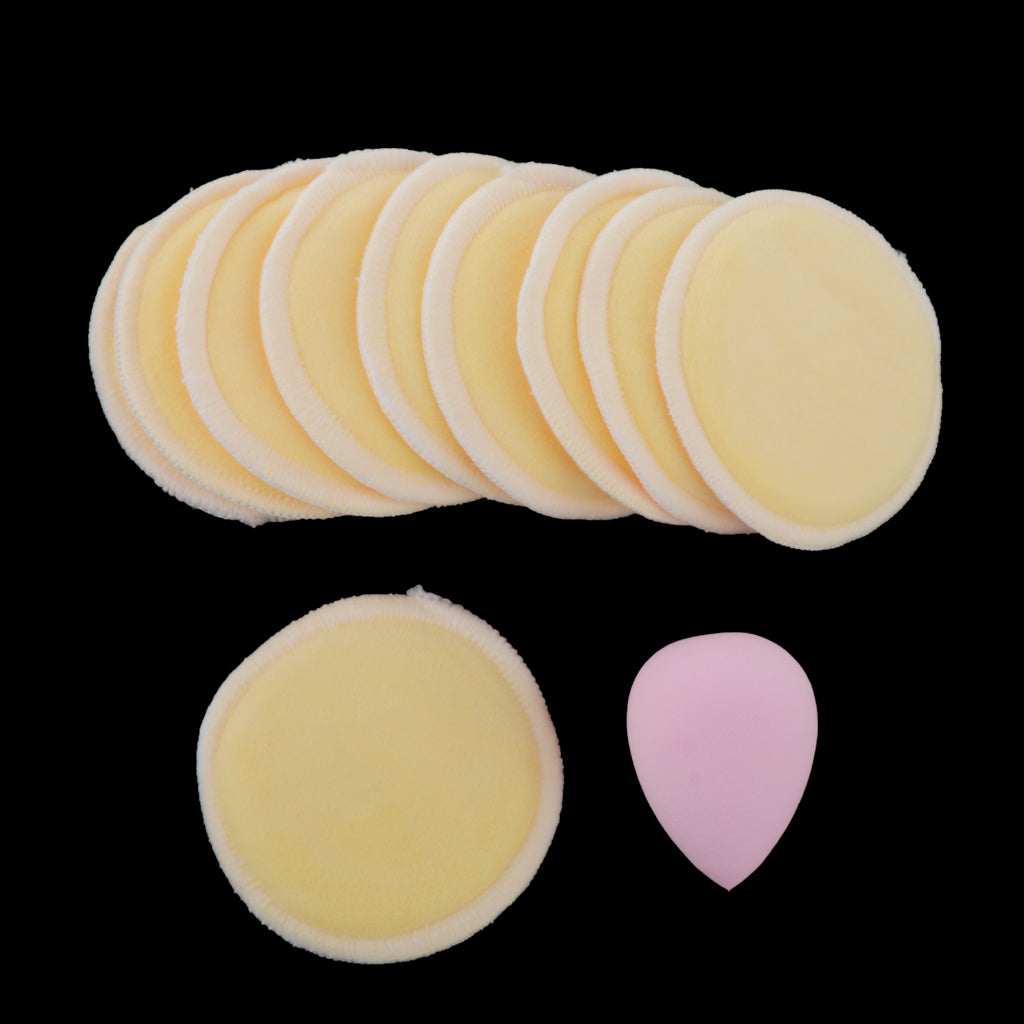 Reusable Makeup Remover Wipes Facial Cleansing Bamboo Cotton Rounds Pads Yellow