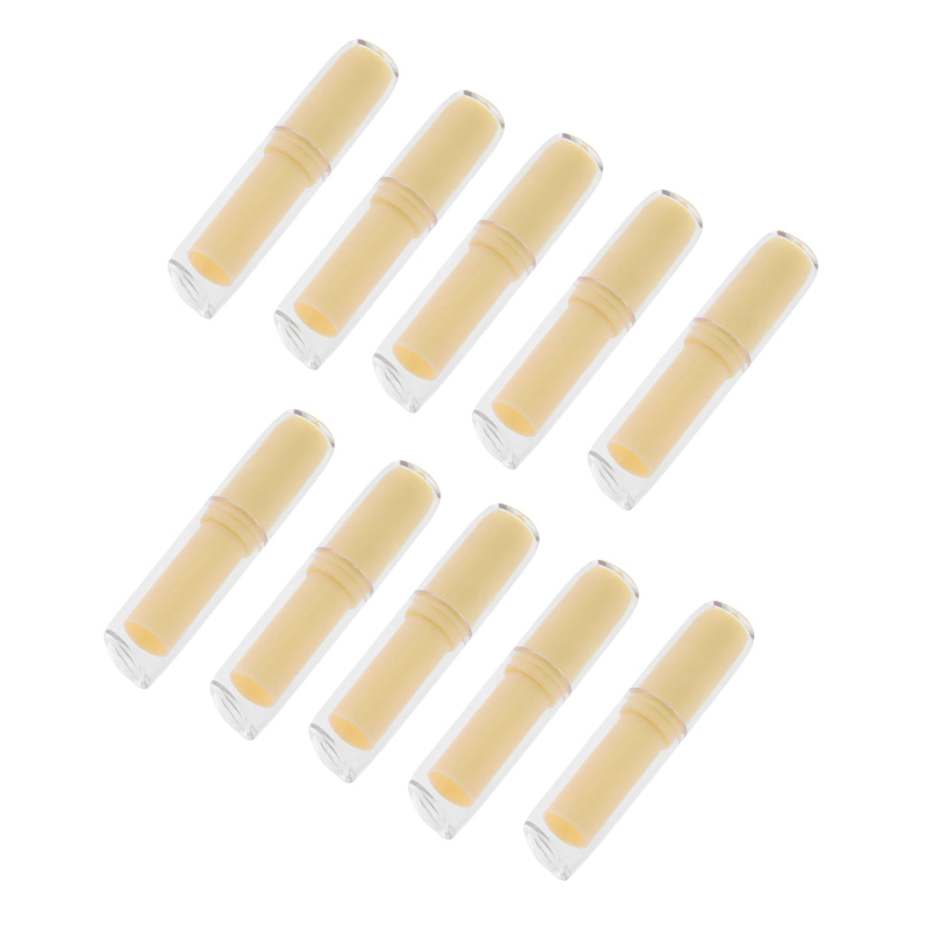 10Pcs Empty Lipstick Tube Lip Balm Container DIY Cosmetic Makeup Tools Yellow