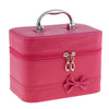 Portable Handbag Zipper Makeup Cosmetic Organizer Storage Case Box Rose Red