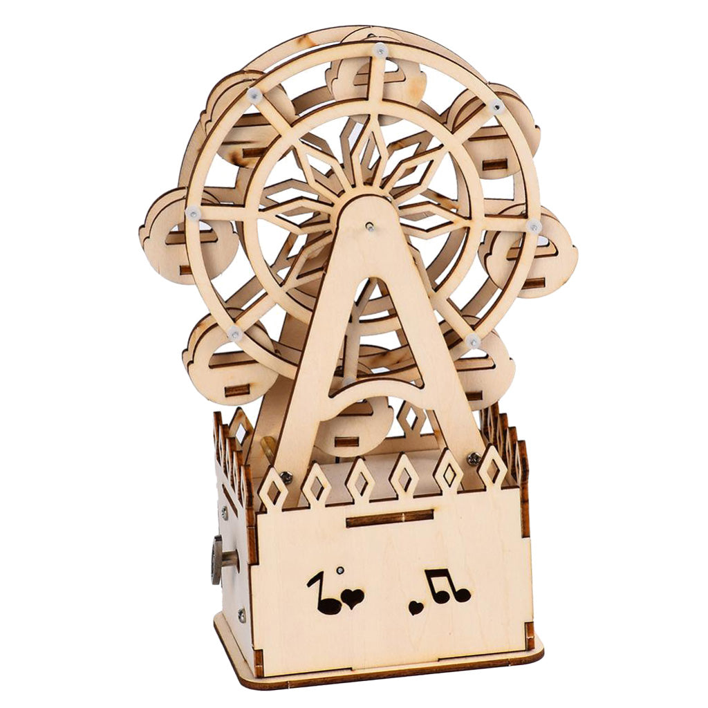 Wind Up Rotating Ferris Wheel Music Box DIY Wood Music Box Movement Toy