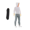 1:64 Figures Diorama Skater Boy with Skateboard Miniature Model  White