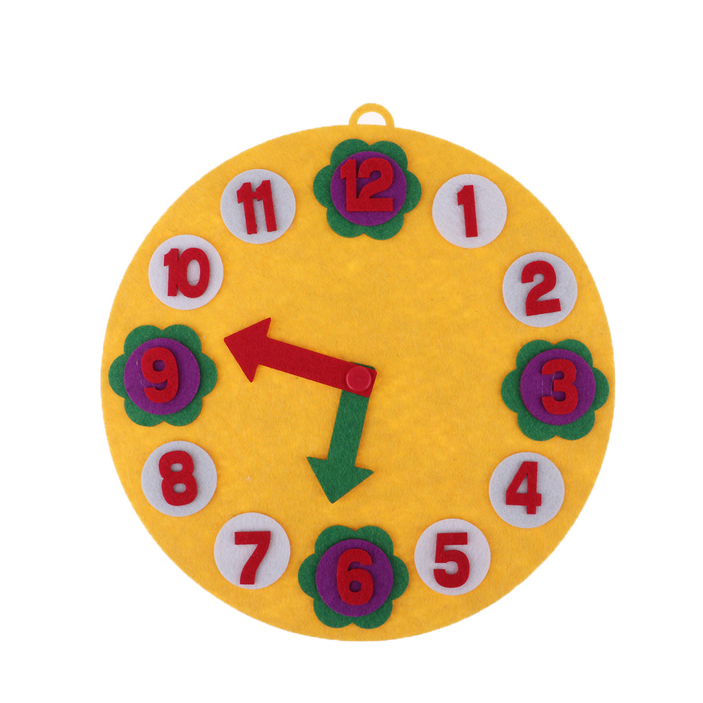 Kindergarten Felt Mathematical Diy Handwork Math Education Toy Digital Clock