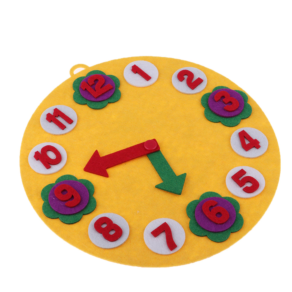 Kindergarten Felt Mathematical Diy Handwork Math Education Toy Digital Clock