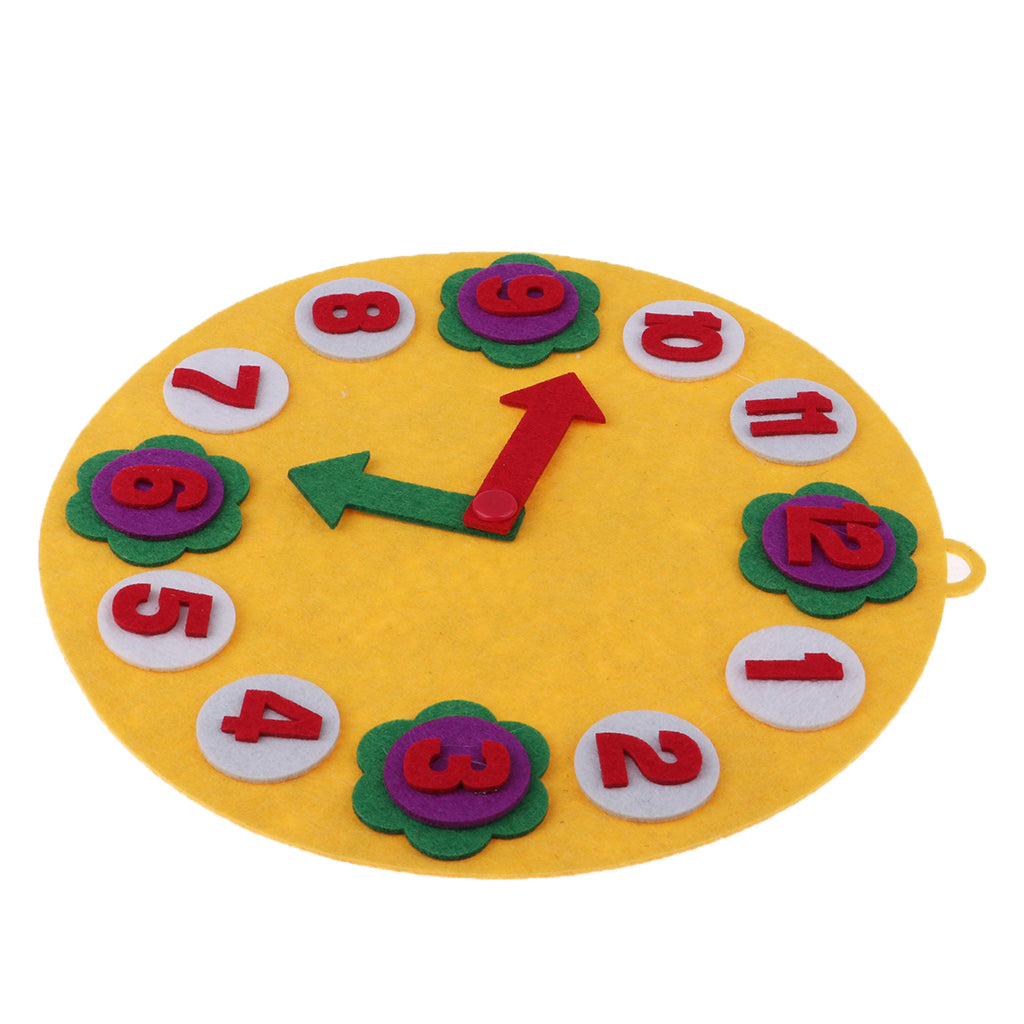 Kindergarten Felt Mathematical Diy Handwork Math Education Toy Digital Clock