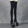 Load image into Gallery viewer, 1/6 Women Over The Knee High Heel Boots Shoes for 12&#39;&#39; Action Figures Black