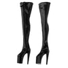 1/6 Women Over The Knee High Heel Boots Shoes for 12'' Action Figures Black