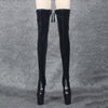 1/6 Women Over The Knee High Heel Boots Shoes for 12'' Action Figures Black