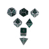 7Pcs Multi-sided Dice Set D&D Dice Game Polyhedral Dice Chromium clear green