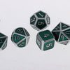 7Pcs Multi-sided Dice Set D&D Dice Game Polyhedral Dice Chromium clear green