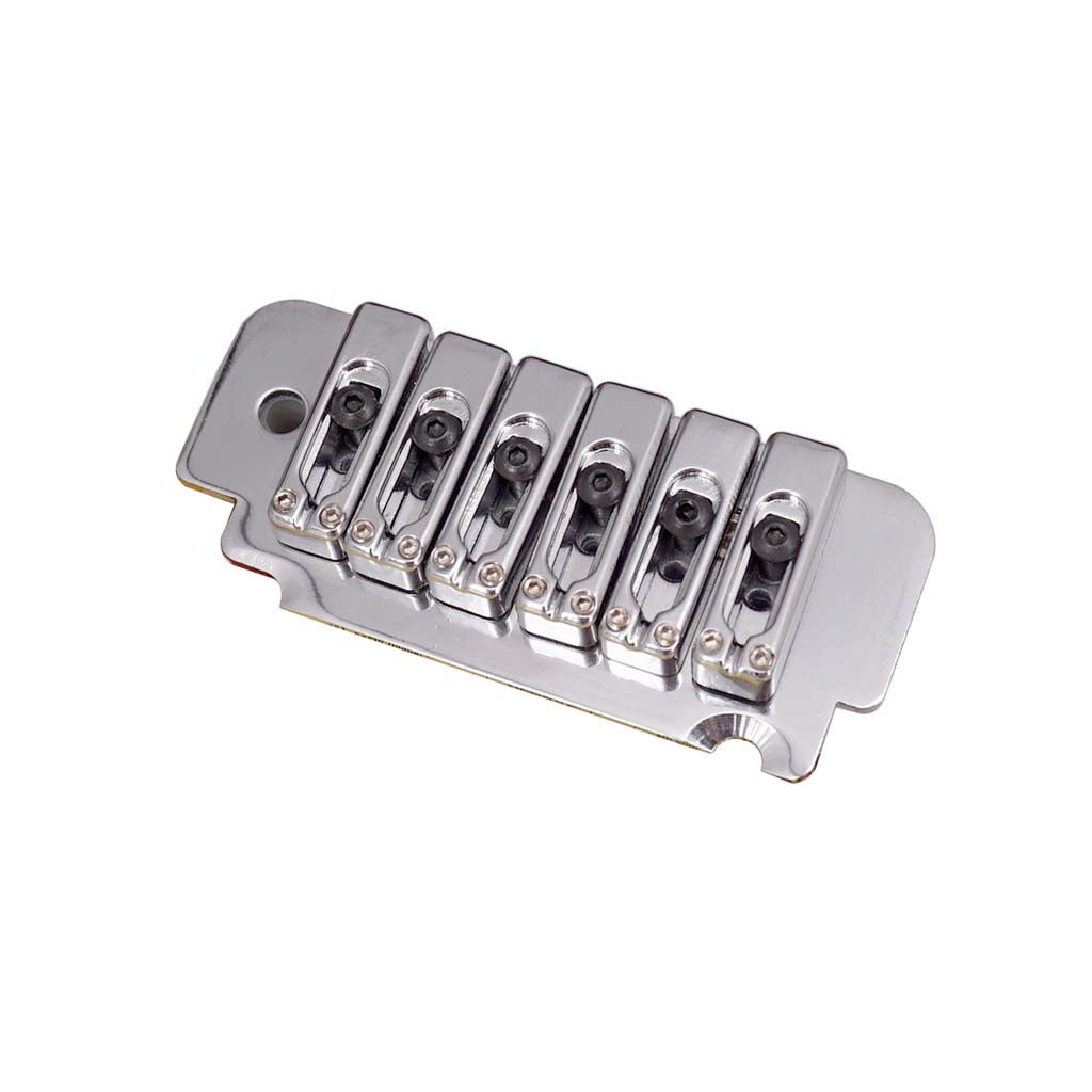 1 Set Saddle Tremolo Bridge System for 6 String Electric Guitar Silver