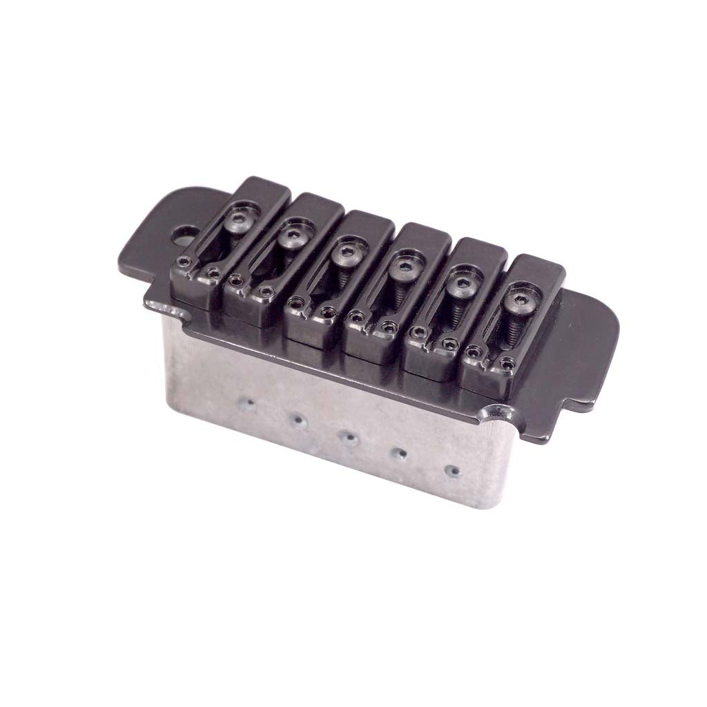 1 Set Saddle Tremolo Bridge System for 6 String Electric Guitar Black