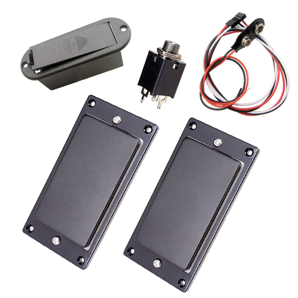 Electric Guitar Parts Active Humbucker Pickup Sealed+ Battery Cover+ Socket