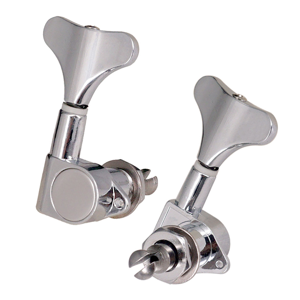 String Tuning Peg Tuner Sealed Machine Head Button for Bass Part Silver 3L2R