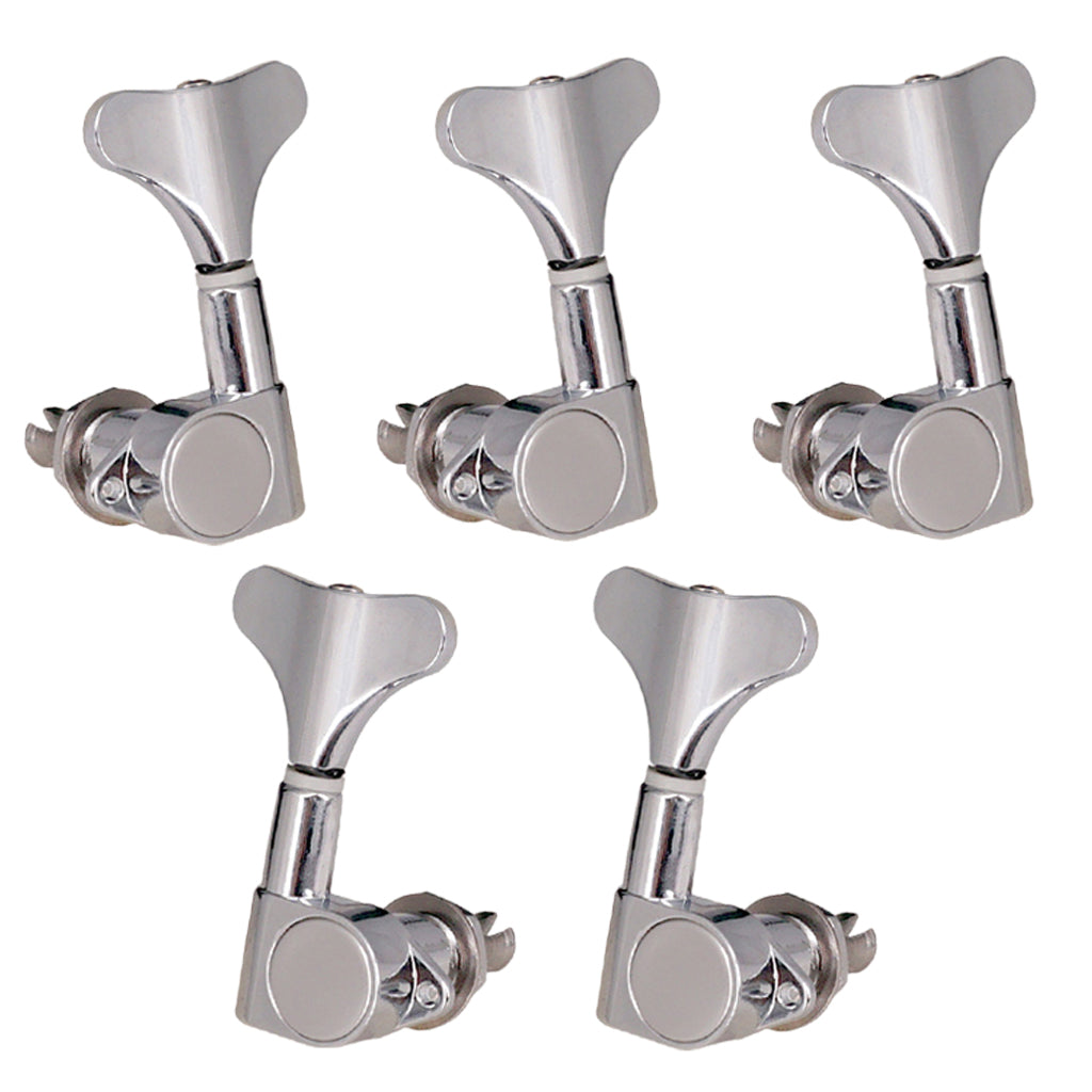 String Tuning Peg Tuner Sealed Machine Head Button for Bass Part Silver 3L2R