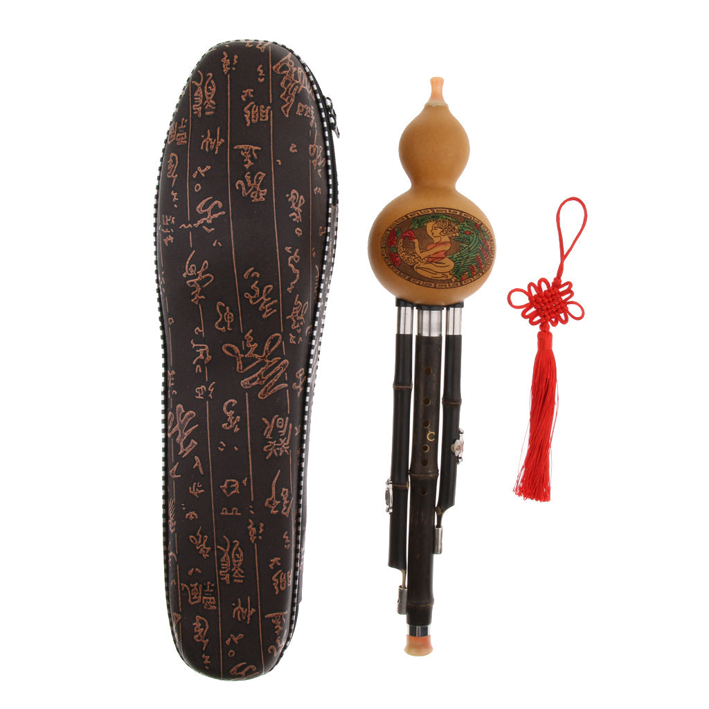 Chinese Hulusi Bamboo Gourd Cucurbit Flute Musical Instrument C Tone