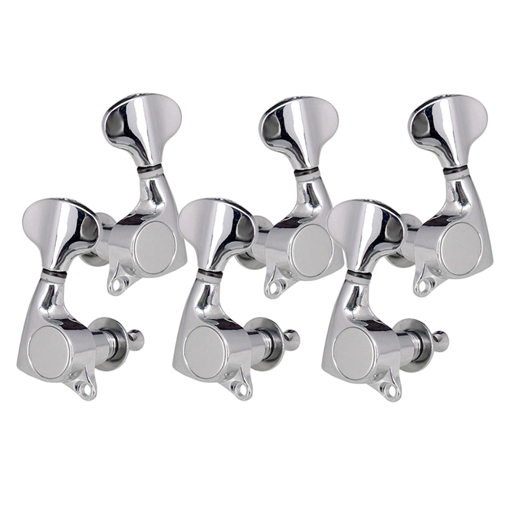 6 Pieces Sealed-gear Acoustic Guitar Tuning Pegs Tuners Machine Heads Silver