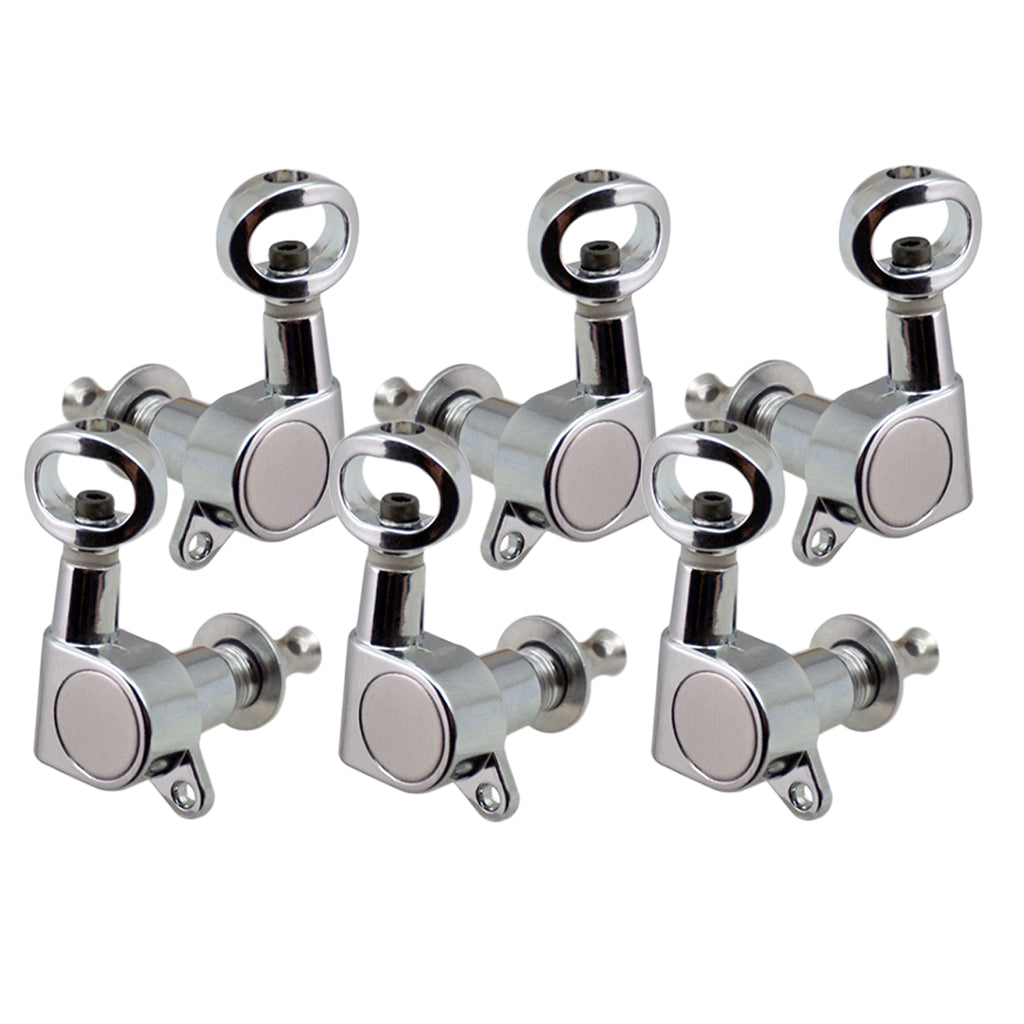 Guitar Tuning Pegs Tuners Machine Heads for Electric/Acoustic Guitar Silver