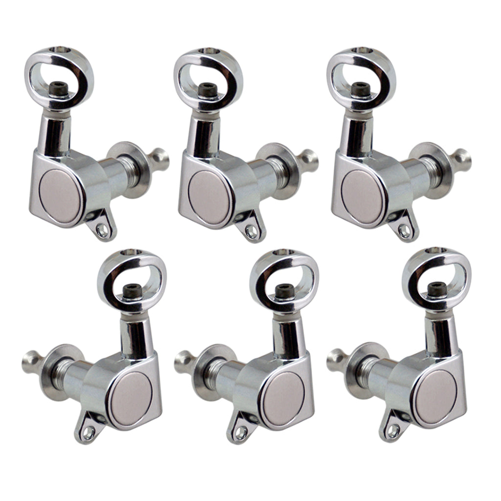 Guitar Tuning Pegs Tuners Machine Heads for Electric/Acoustic Guitar Silver