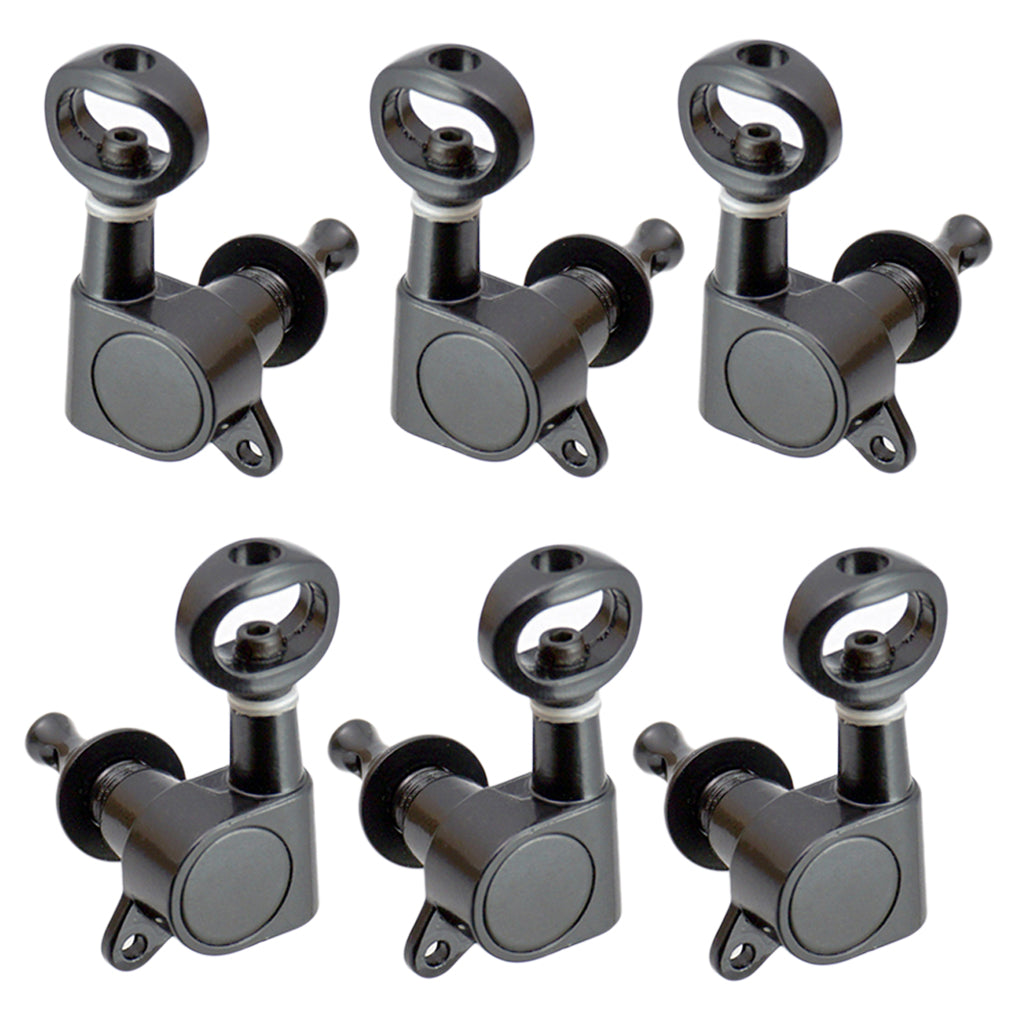 Guitar Tuning Pegs Tuners Machine Heads for Electric/Acoustic Guitar Black