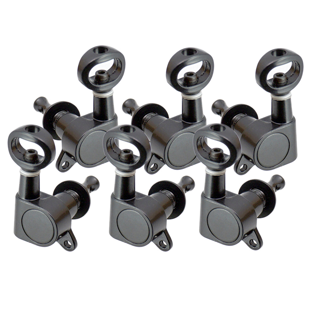 Guitar Tuning Pegs Tuners Machine Heads for Electric/Acoustic Guitar Black