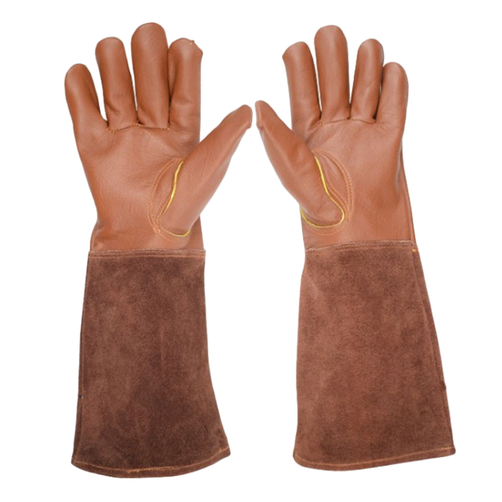 Leather Protective Gloves Gardening Gloves for Thorny Bushes Rose Pruning S