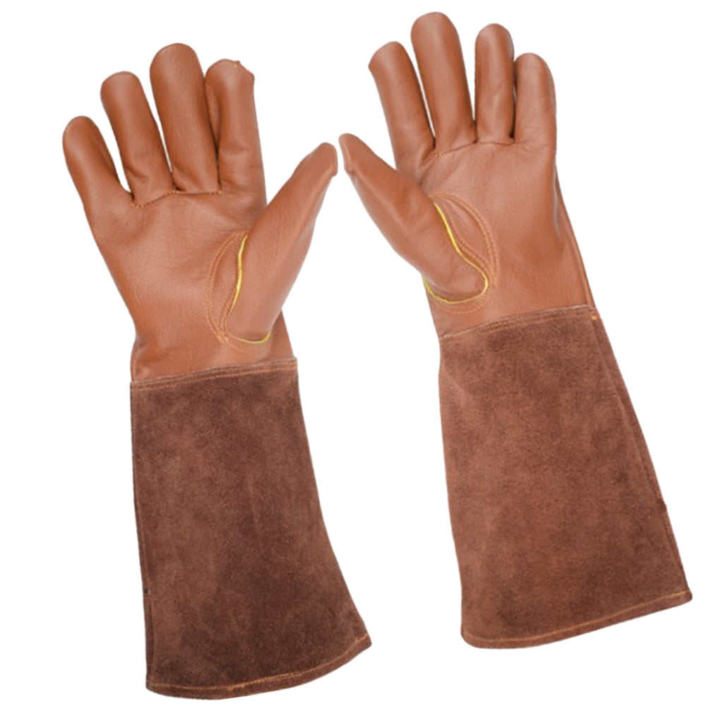 Leather Protective Gloves Gardening Gloves for Thorny Bushes Rose Pruning S