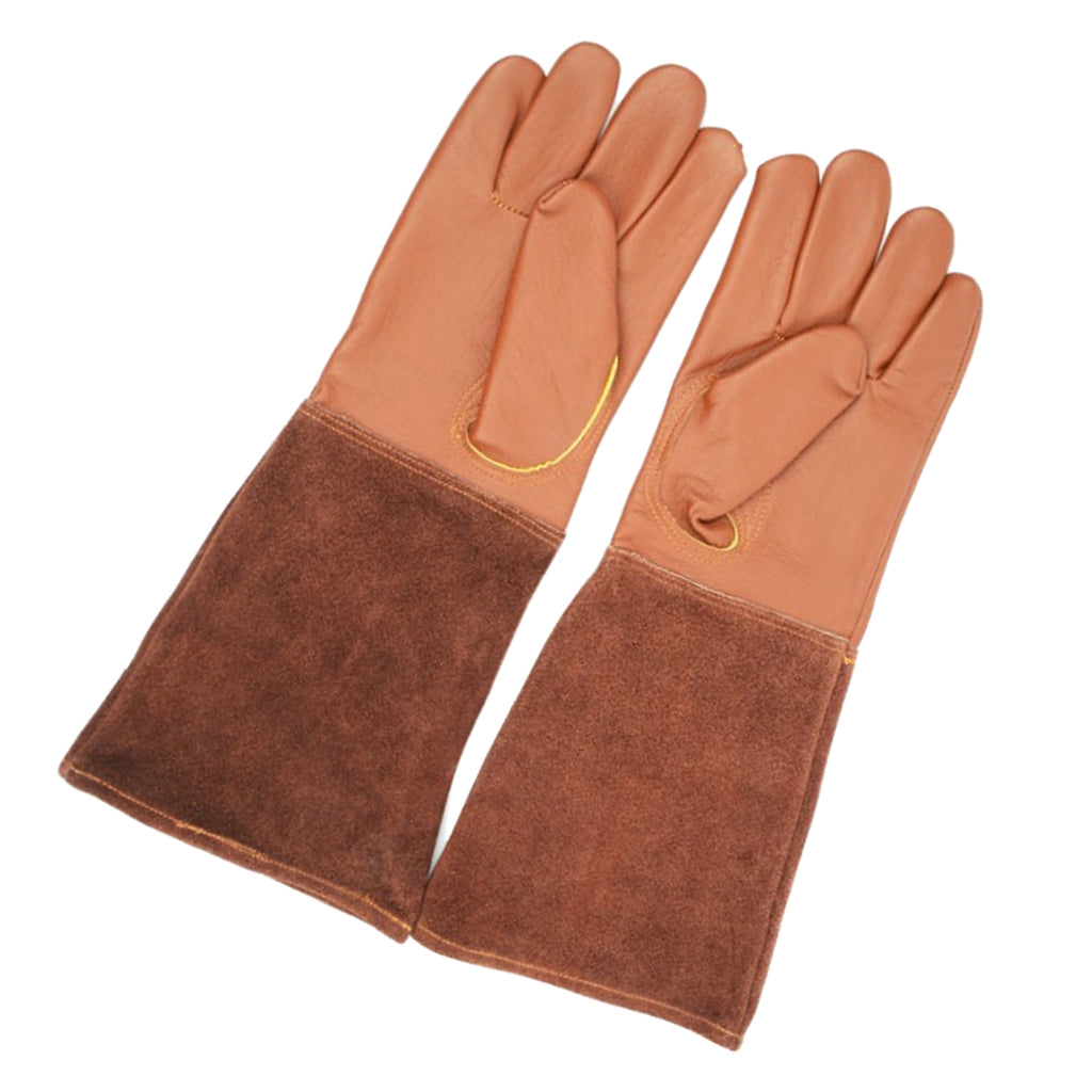 Leather Protective Gloves Gardening Gloves for Thorny Bushes Rose Pruning M