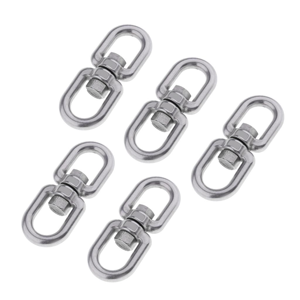 Stainless steel buckle universal ring 8-ring rotary buckle 5Pcs M6