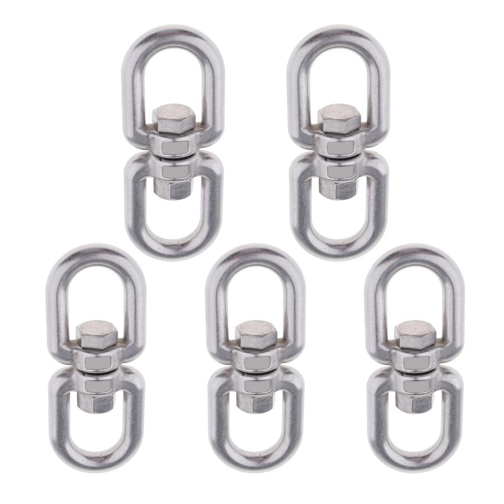 Stainless steel buckle universal ring 8-ring rotary buckle 5Pcs M6