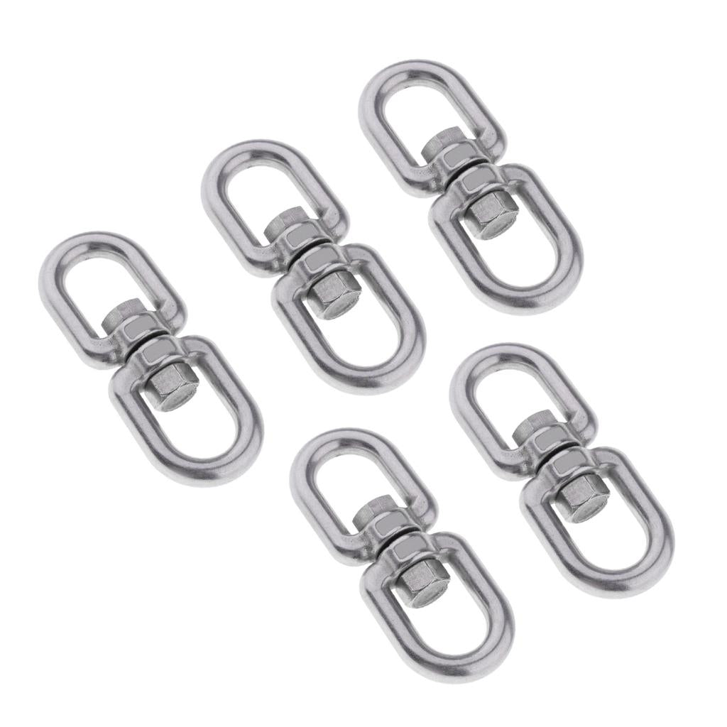 Stainless steel buckle universal ring 8-ring rotary buckle 5Pcs M6