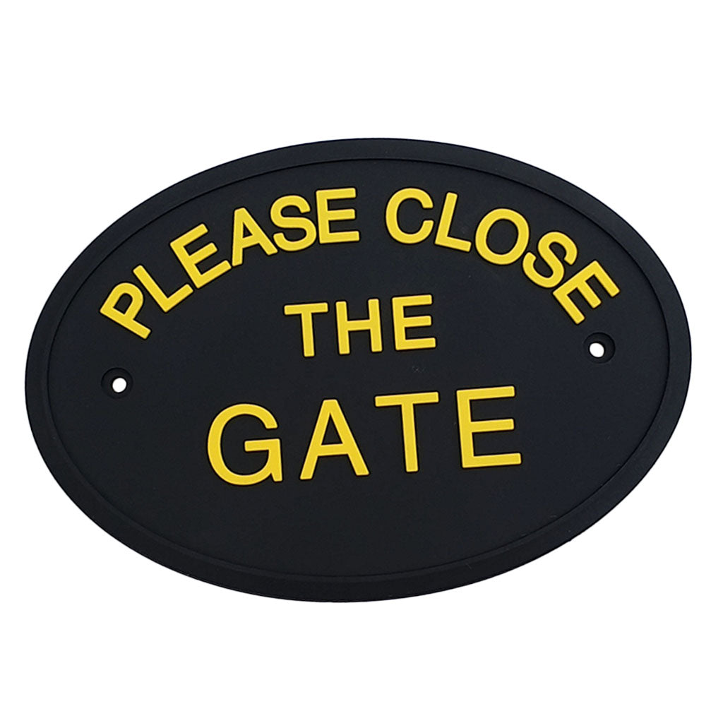 Flexible Garden Wall Gate Plaque Sign Plate Plaque  PLEASE CLOSE THE GATE