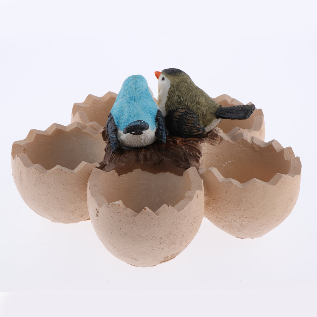 Birds and Eggshell Creative Cute succulent plant landscape resin flowerpot