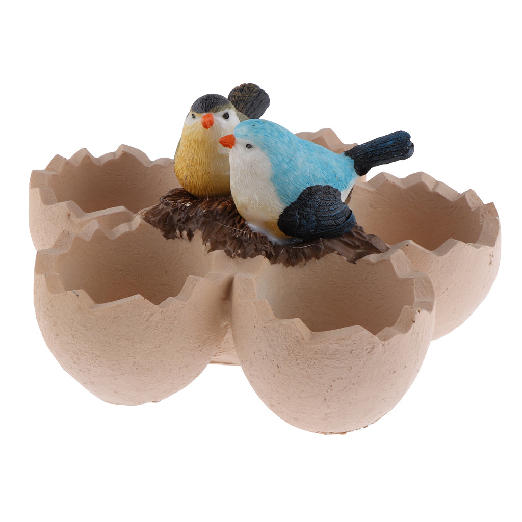 Birds and Eggshell Creative Cute succulent plant landscape resin flowerpot