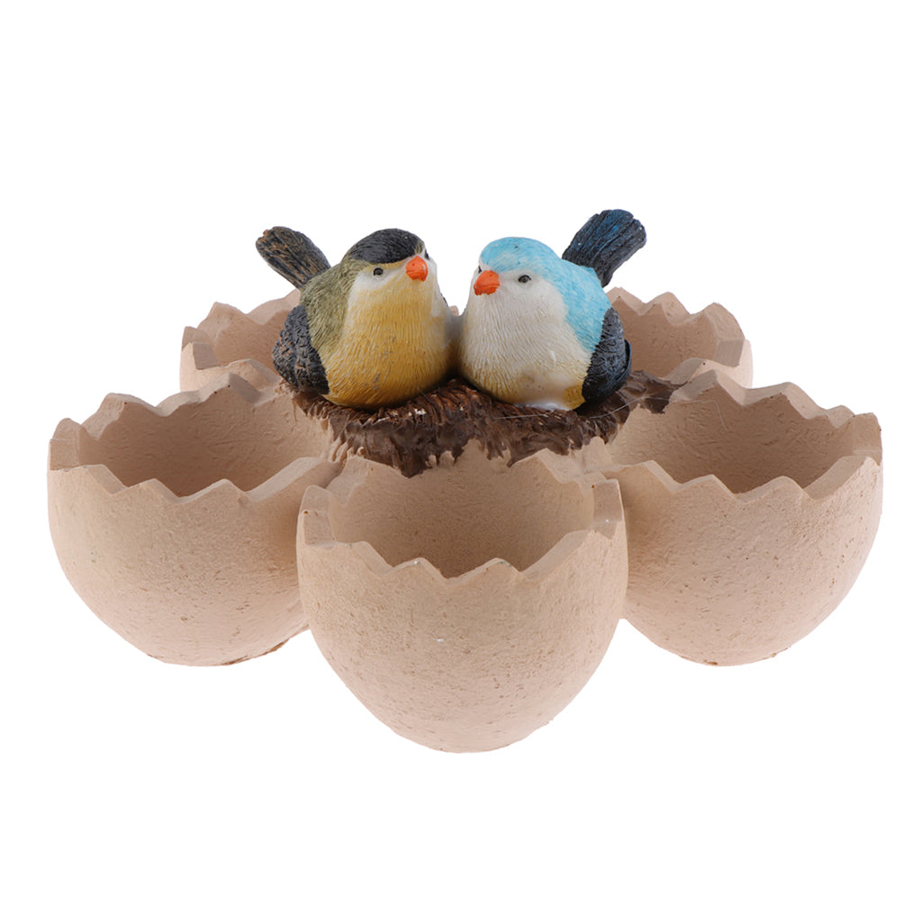 Birds and Eggshell Creative Cute succulent plant landscape resin flowerpot