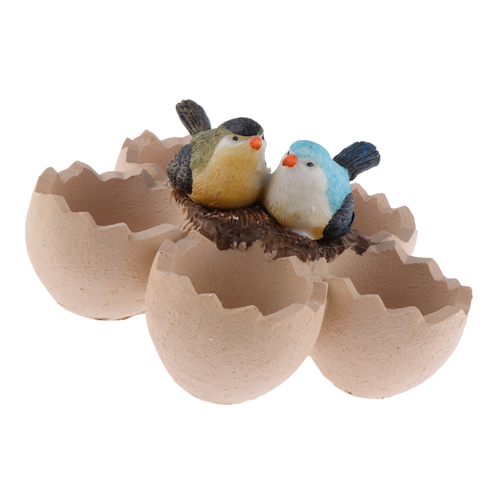 Birds and Eggshell Creative Cute succulent plant landscape resin flowerpot