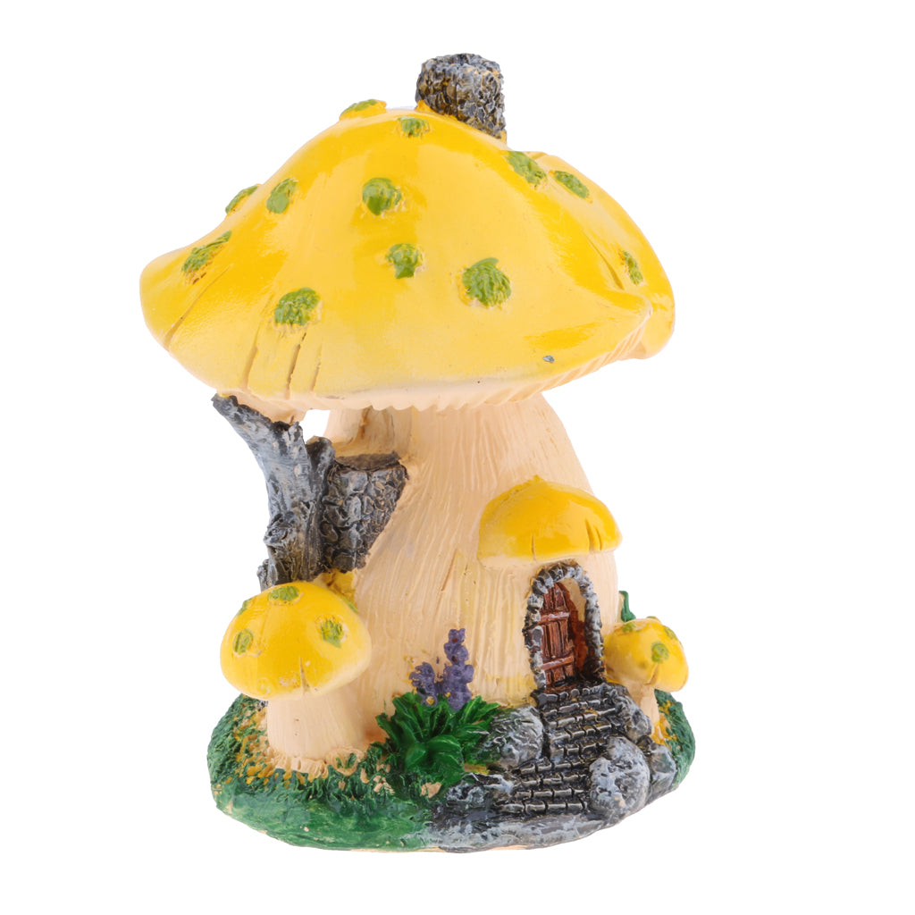 Mushroom Fairy House Statue Miniature Fairy Garden & Terrarium New 6