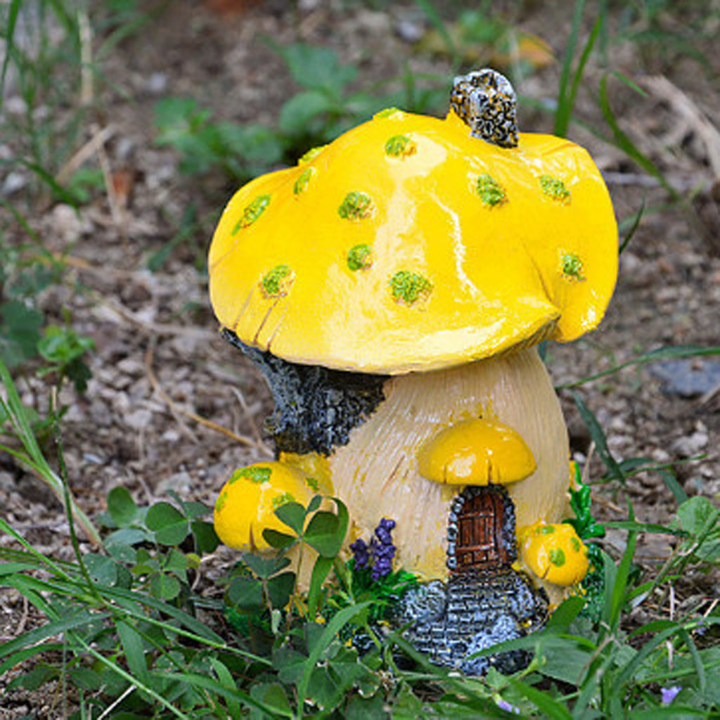 Mushroom Fairy House Statue Miniature Fairy Garden & Terrarium New 6