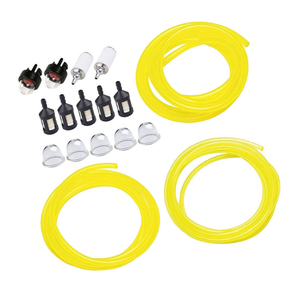 Fuel Line Hose w/ Snap In Primer Bulb, Primer Pouland Bulb, Fuel Filter Kit