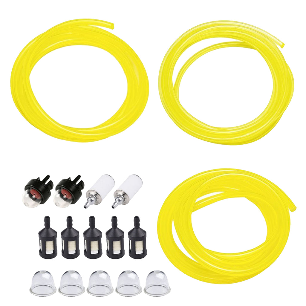 Fuel Line Hose w/ Snap In Primer Bulb, Primer Pouland Bulb, Fuel Filter Kit