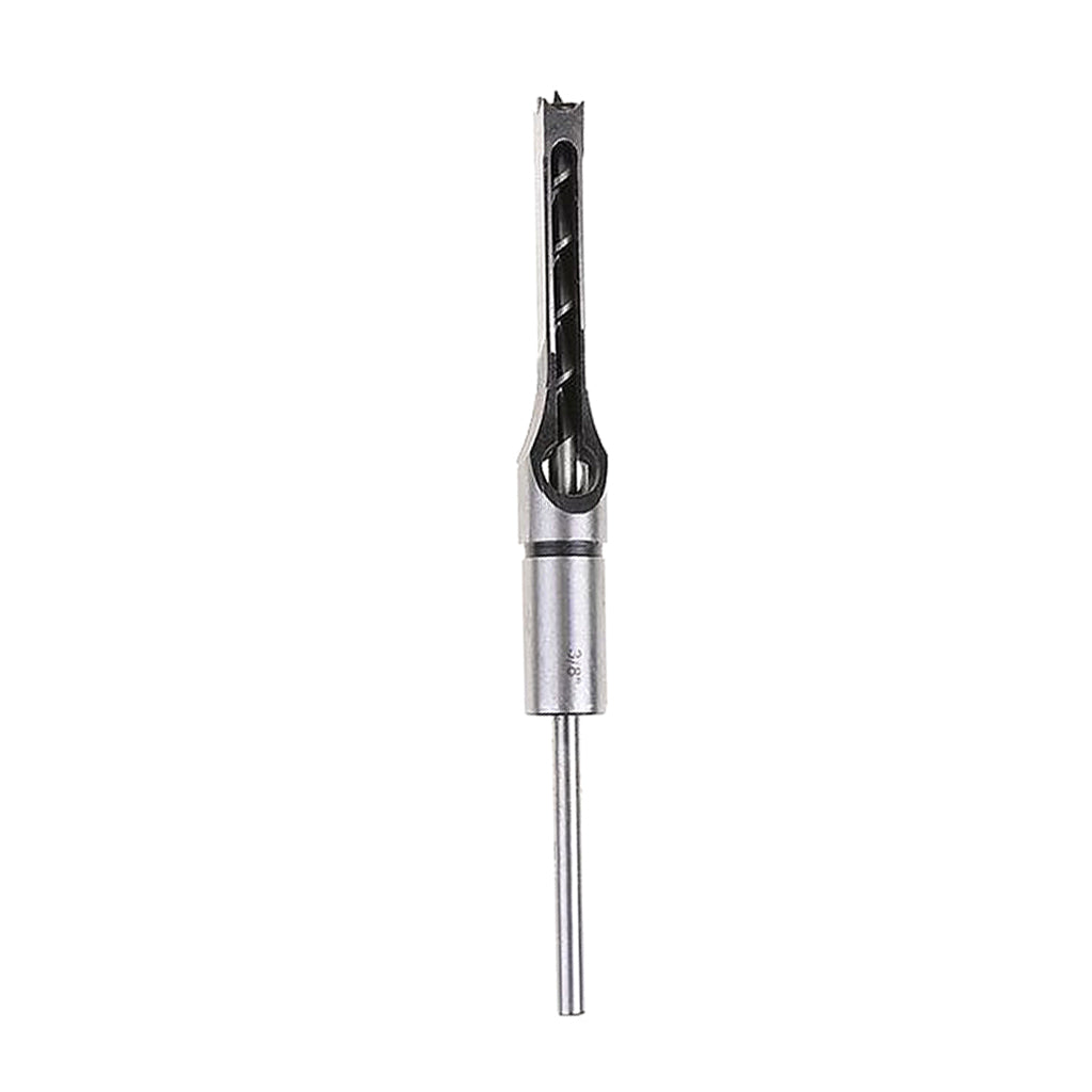 Square Hole Saw Auger Drill Bit Mortising Chisel Woodworking Tools 9.5mm