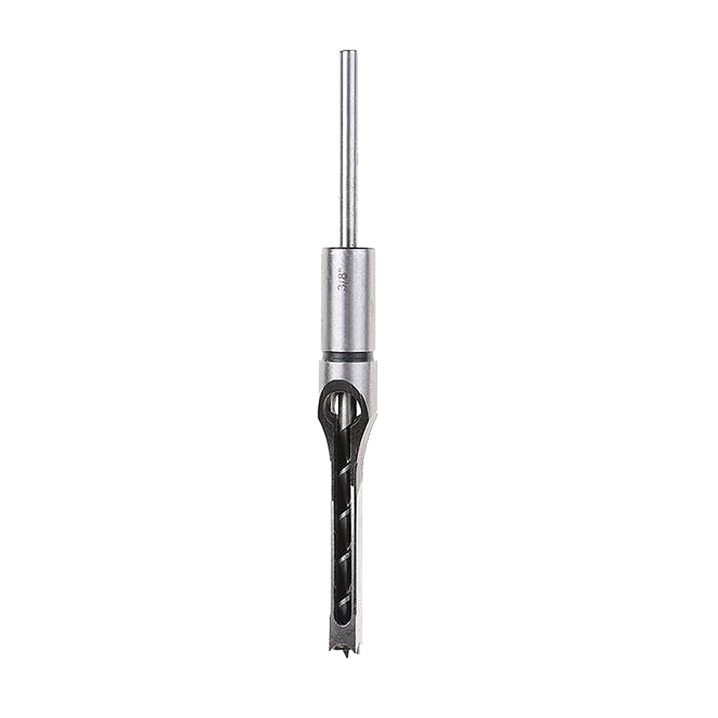 Square Hole Saw Auger Drill Bit Mortising Chisel Woodworking Tools 9.5mm