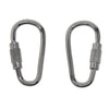 50X small steel quick open screw lock key Chain Hook Carabiner safety clasp