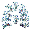 10pcs Cloisonne Flower Charms Pendant Necklace Connector blue flower 2
