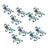 10pcs Cloisonne Flower Charms Pendant Necklace Connector blue flower 2
