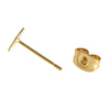 50Pcs Gold Plated Blank Flat Pad Ear Stud Earring Accessory & Backs 5mm